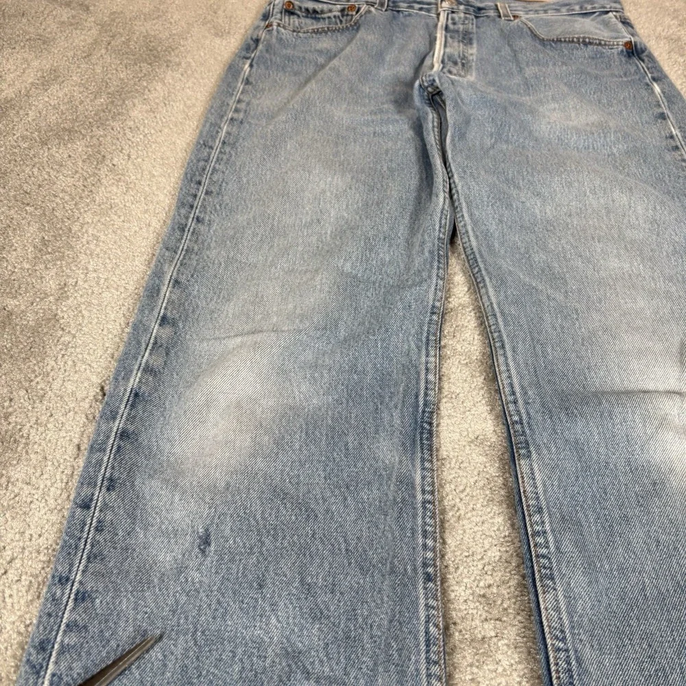 Vintage Levis 501 Jeans Men 34x32 Original Fit Light Wash Blue Denim Cotton 1999